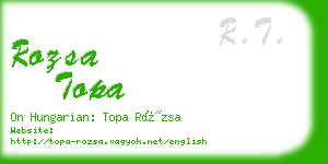 rozsa topa business card